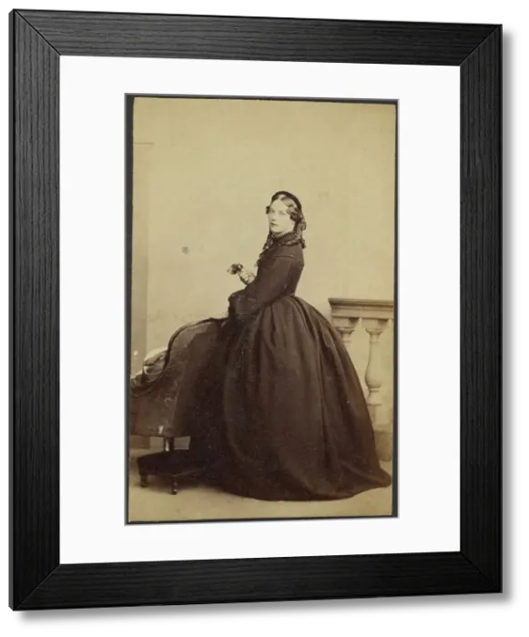 Framed Print : Portrait of a Woman, late 19th century. Creator: Unknown Framed Print : Portrait of a Woman, late 19th century. Creator: Unknown