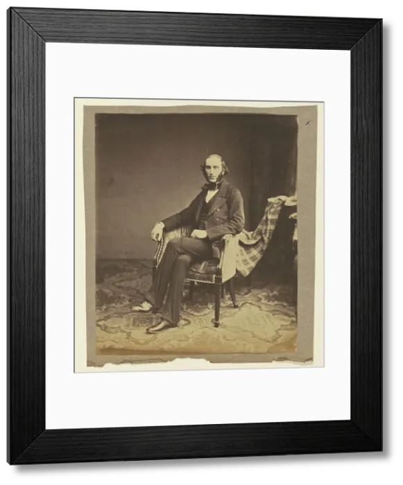Framed Print : Portrait of a man, seated, 1850s. Creator: Roger Fenton Framed Print : Portrait of a man, seated, 1850s. Creator: Roger Fenton