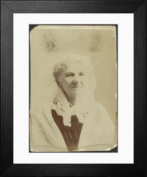 Framed Print : Portrait of elderly woman, about 1860-1880. Creator: Unknown Framed Print : Portrait of elderly woman, about 1860-1880. Creator: Unknown