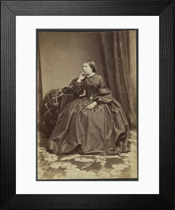 Framed Print : Portrait of a Woman, late 19th century. Creator: Unknown Framed Print : Portrait of a Woman, late 19th century. Creator: Unknown
