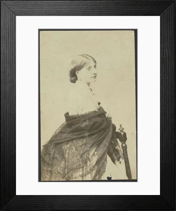 Framed Print : Portrait of a Woman, late 19th century. Creator: Unknown Framed Print : Portrait of a Woman, late 19th century. Creator: Unknown
