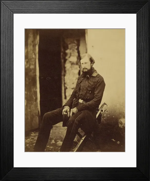 Framed Print : Lt. Colonel Prince Edward of Saxe Weimar, 1855. Creator: Roger Fenton Framed Print : Lt. Colonel Prince Edward of Saxe Weimar, 1855. Creator: Roger Fenton