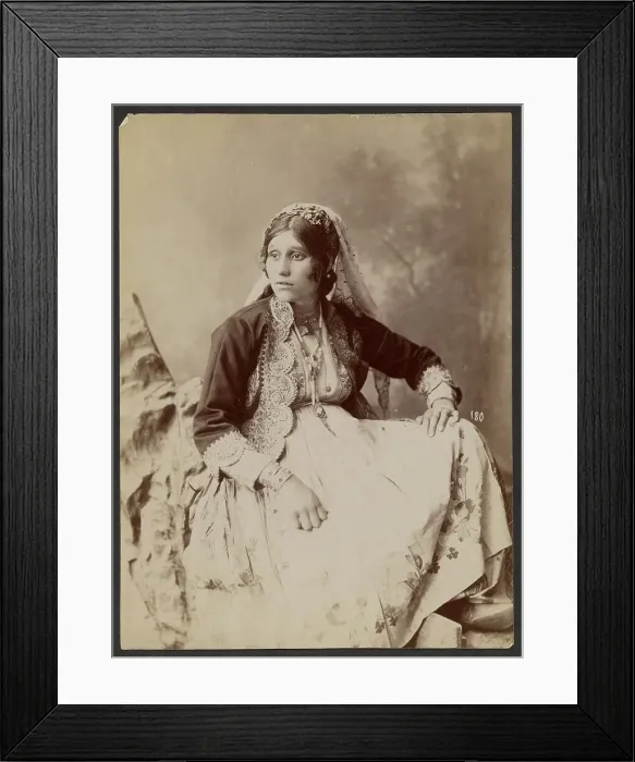 Framed Print : Portrait of a woman, about 1870. Creator: Unknown Framed Print : Portrait of a woman, about 1870. Creator: Unknown