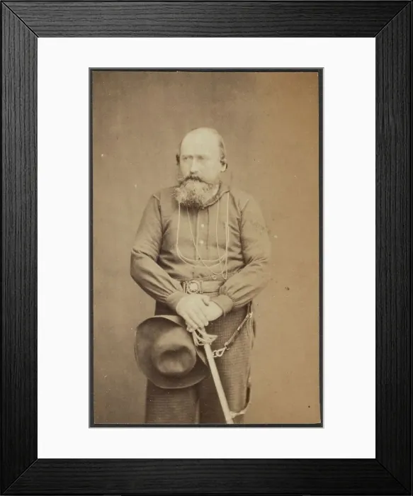 Framed Print : Portrait of Giuseppe Garibaldi, about 1860-1882. Creator: Unknown Framed Print : Portrait of Giuseppe Garibaldi, about 1860-1882. Creator: Unknown
