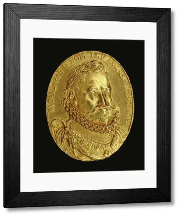 Framed Print : Medal of Emperor Rudolf II (1552-1612), about 1600. Creator: Unknown Framed Print : Medal of Emperor Rudolf II (1552-1612), about 1600. Creator: Unknown