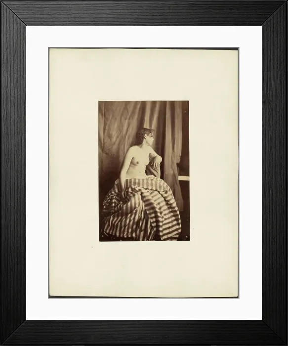 Framed Print : Nude study, 1853-1854. Creator: Eugene Durieu Framed Print : Nude study, 1853-1854. Creator: Eugene Durieu