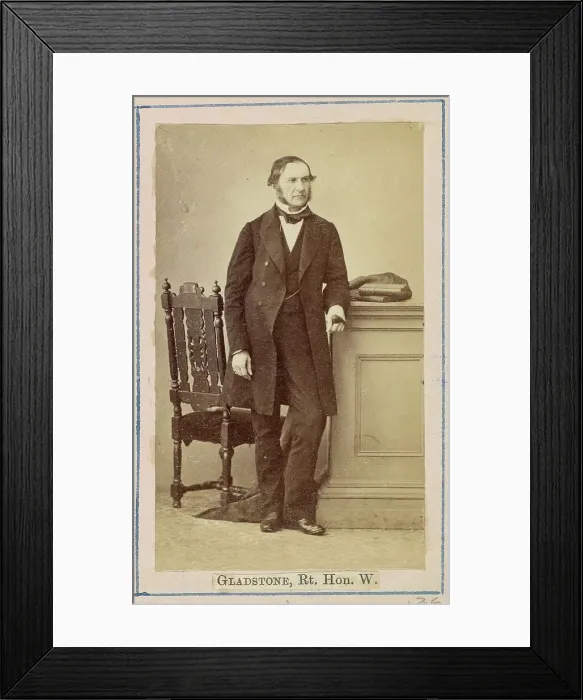 Framed Print : William Ewart Gladstone, 1863. Creator: Caldesi, Blanford & Co