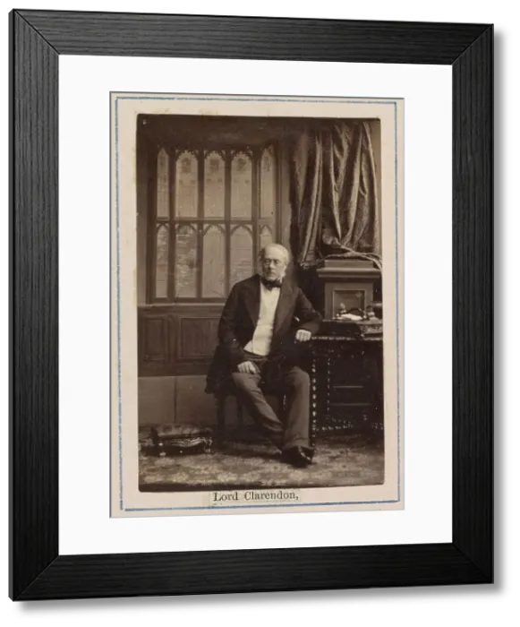 Framed Print : George Villiers, 4th Earl of Clarendon, about 1860. Creator: Camille Silvy Framed Print : George Villiers, 4th Earl of Clarendon, about 1860. Creator: Camille Silvy