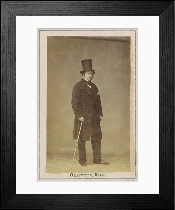 Framed Print : Granville George Leveson-Gower, 2nd Earl Granville, about 1860-1862. Creator: Caldesi, Blanford & Co Framed Print : Granville George Leveson-Gower, 2nd Earl Granville, about 1860-1862. Creator: Caldesi, Blanford & Co