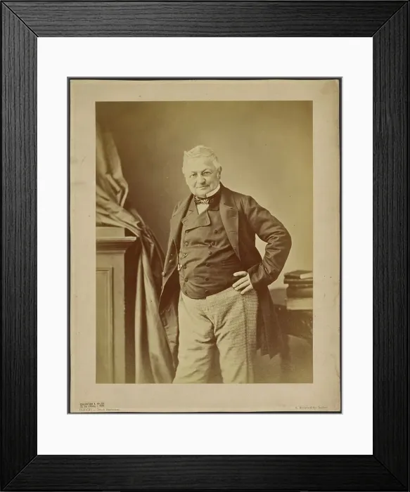 Framed Print : Monsieur Thiers, about 1860. Creator: Andre-Adolphe-Eugene Disderi
