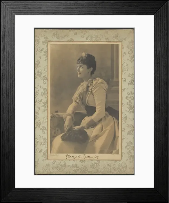 Framed Print : Gladys de Grey, 1889. Creator: Henry van der Weyde Framed Print : Gladys de Grey, 1889. Creator: Henry van der Weyde