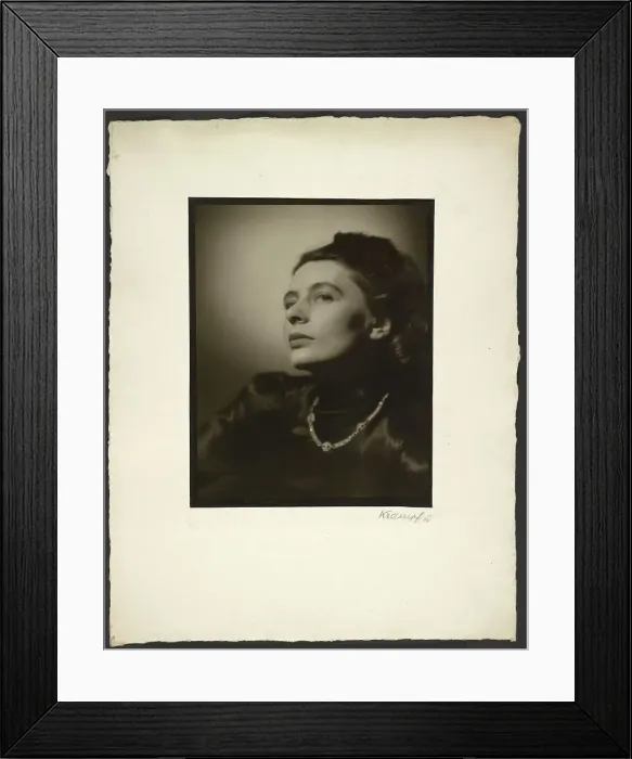 Framed Print : Woman with diamond necklace, 1945-1946. Creator: Gunther Krampf Framed Print : Woman with diamond necklace, 1945-1946. Creator: Gunther Krampf