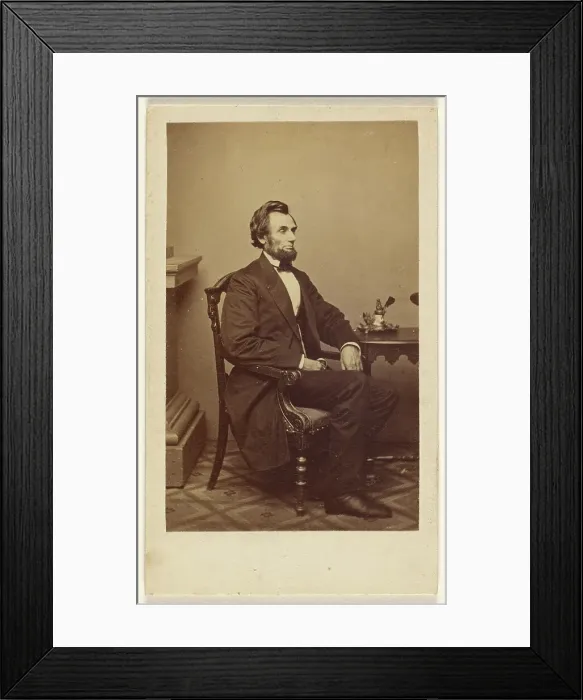 Framed Print : President Abraham Lincoln, Washington D.C. 1865. Creator: Studio of Mathew B. Brady Framed Print : President Abraham Lincoln, Washington D.C. 1865. Creator: Studio of Mathew B. Brady