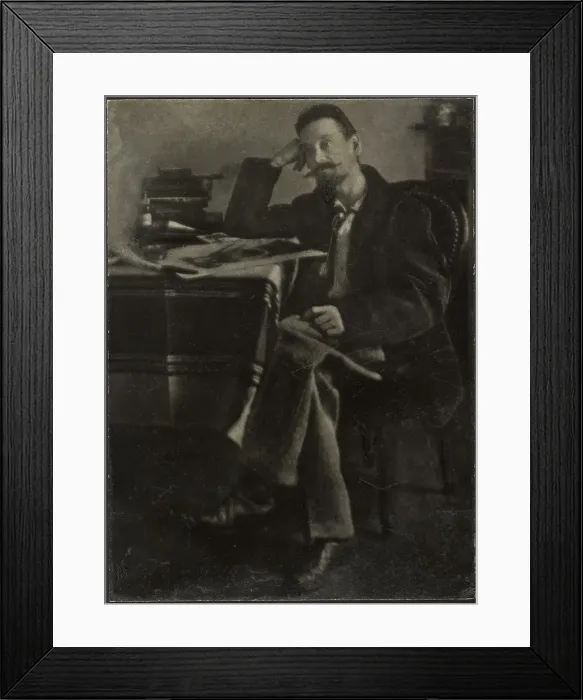 Framed Print : Portrait of a male artist, 1899. Creator: Leon Bovier Framed Print : Portrait of a male artist, 1899. Creator: Leon Bovier