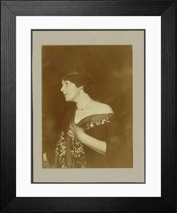 Framed Print : Portrait of an Unknown Woman, about 1900. Creator: Franz von Stuck Framed Print : Portrait of an Unknown Woman, about 1900. Creator: Franz von Stuck