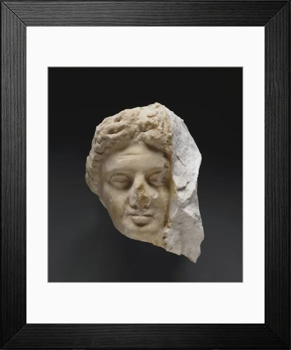 Framed Print : Head of a Woman from a Grave Naiskos, about 340 BC. Creator: Unknown Framed Print : Head of a Woman from a Grave Naiskos, about 340 BC. Creator: Unknown