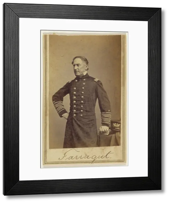 Framed Print : Admiral David Glasgow Farragut, about 1865. Creator: Mathew Brady Framed Print : Admiral David Glasgow Farragut, about 1865. Creator: Mathew Brady