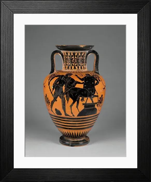 Framed Print : Attic Black-Figure Neck Amphora, about 480-470 or 460 BC. Creator: Group of Wurzburg 221 Framed Print : Attic Black-Figure Neck Amphora, about 480-470 or 460 BC. Creator: Group of Wurzburg 221