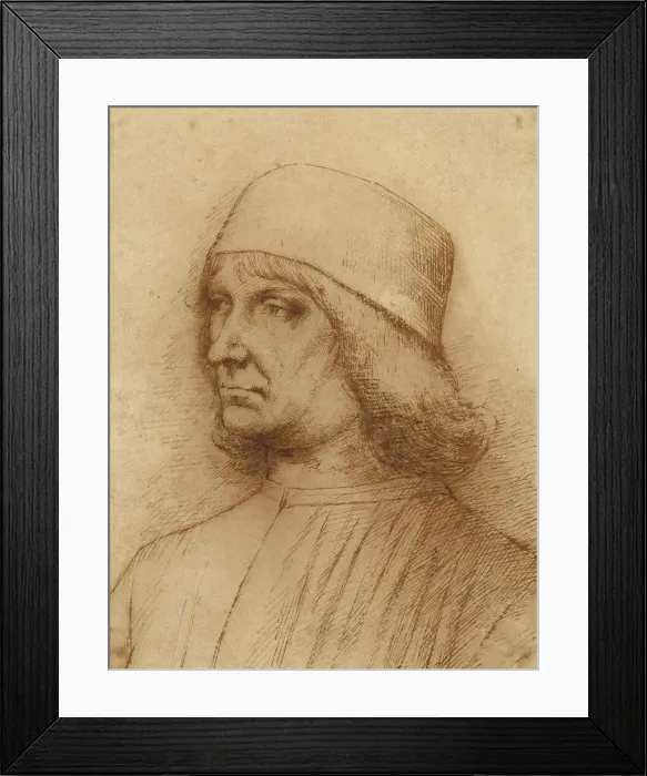 Framed Print : Portrait of a Man, about 1490. Creator: Unknown Framed Print : Portrait of a Man, about 1490. Creator: Unknown