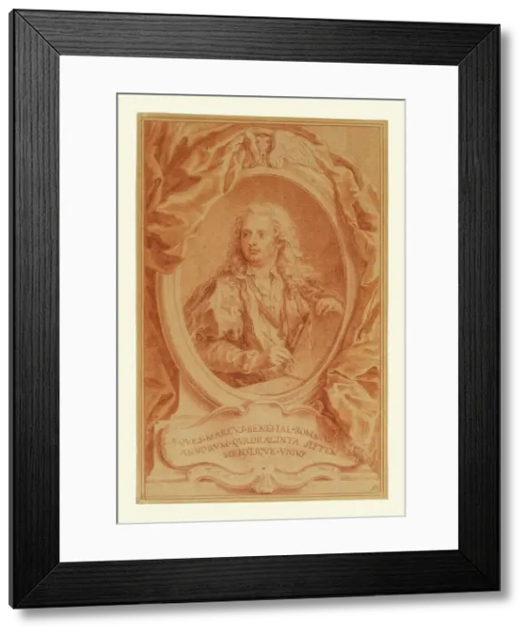 Framed Print : Self-Portrait, 1731. Creator: Marco Benefial Framed Print : Self-Portrait, 1731. Creator: Marco Benefial