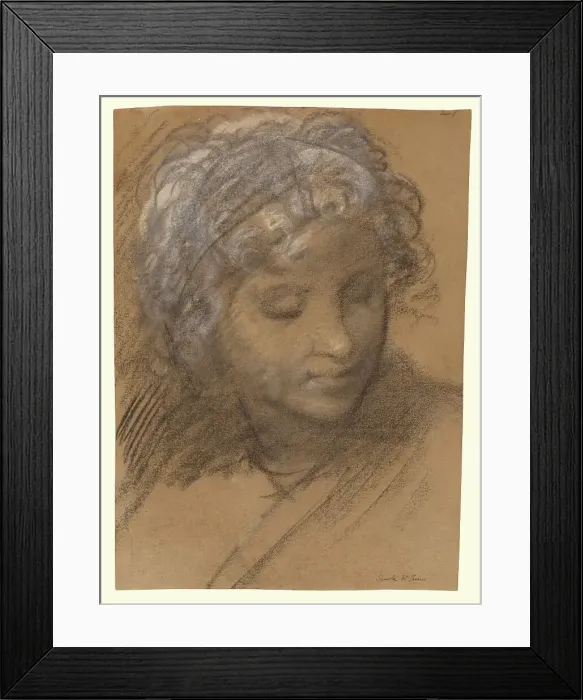 Framed Print : Head of a Female Figure (recto); Female Nude (verso), about 1610. Creator: Giulio Cesare Procaccini Framed Print : Head of a Female Figure (recto); Female Nude (verso), about 1610. Creator: Giulio Cesare Procaccini