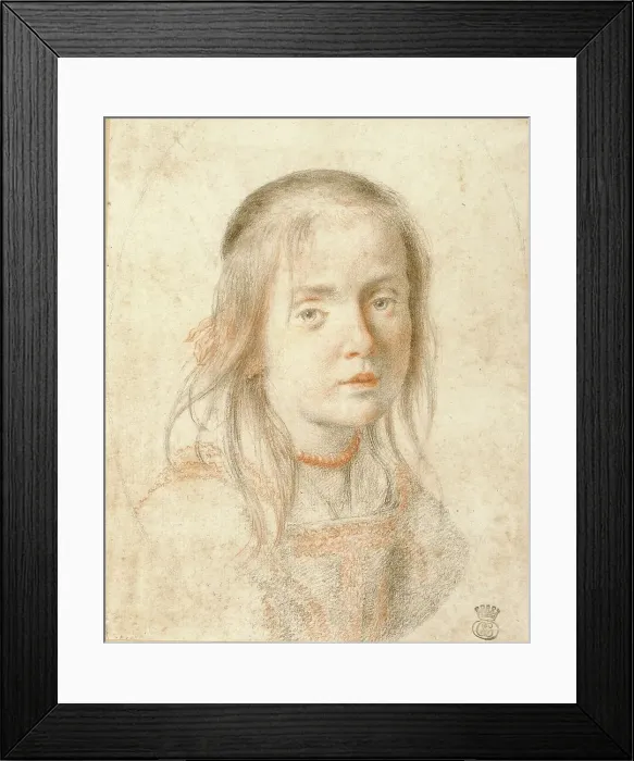 Framed Print : Portrait of a Girl, about 1665. Creator: Carlo Dolci Framed Print : Portrait of a Girl, about 1665. Creator: Carlo Dolci