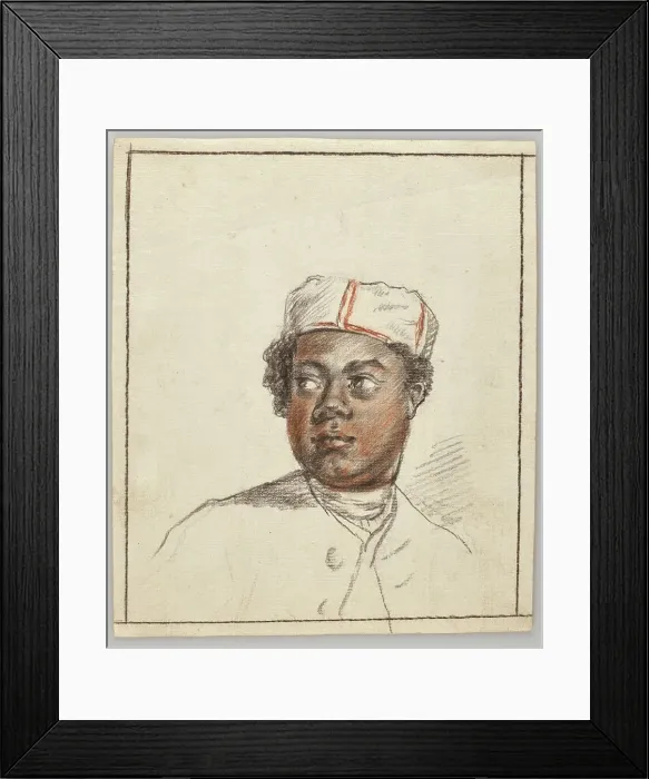 Framed Print : Portrait of an Unidentified Black Servant, about 1775. Creator: Unknown Framed Print : Portrait of an Unidentified Black Servant, about 1775. Creator: Unknown