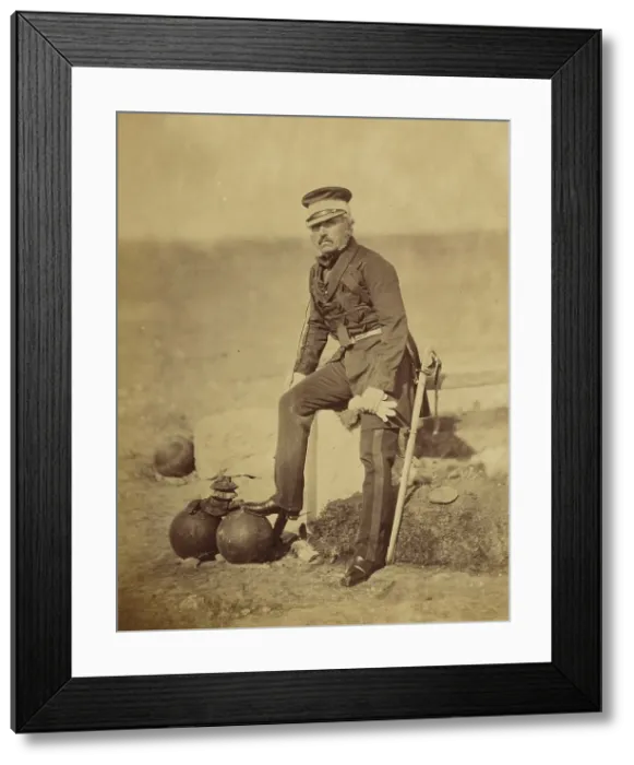Framed Print : Lt. General Barnard, C.B. 1855. Creator: Roger Fenton Framed Print : Lt. General Barnard, C.B. 1855. Creator: Roger Fenton