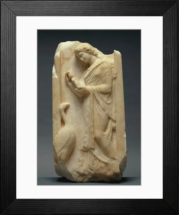 Framed Print : Grave Naiskos of a Young Woman, about 360 BC. Creator: Unknown Framed Print : Grave Naiskos of a Young Woman, about 360 BC. Creator: Unknown