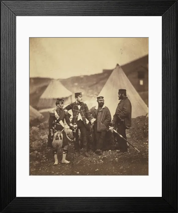 Framed Print : Officers of the 42nd Highlanders, 1855. Creator: Roger Fenton Framed Print : Officers of the 42nd Highlanders, 1855. Creator: Roger Fenton