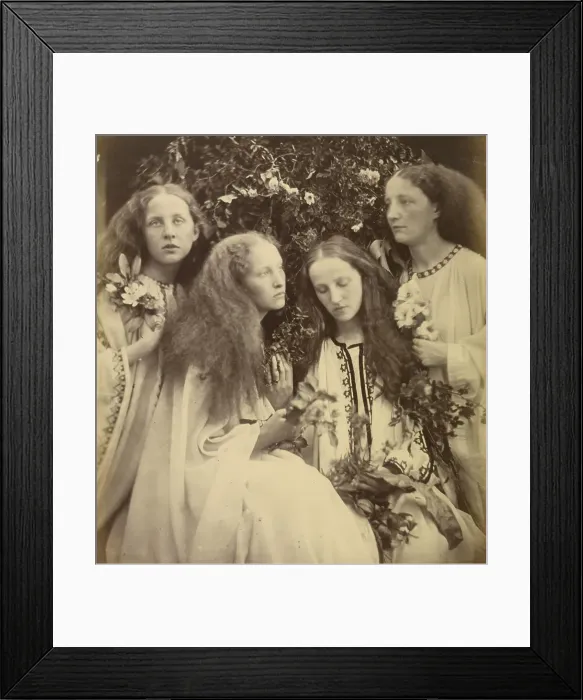 Framed Print : The Rosebud Garden of Girls, 1868. Creator: Julia Margaret Cameron Framed Print : The Rosebud Garden of Girls, 1868. Creator: Julia Margaret Cameron