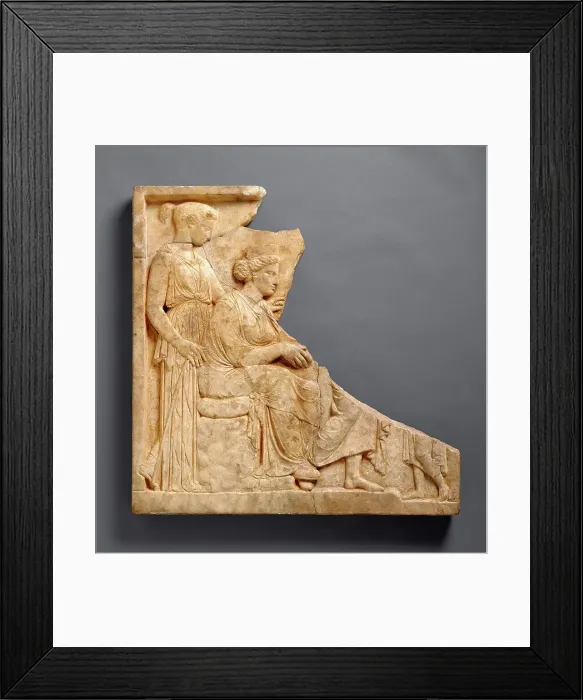 Framed Print : Votive Relief to Demeter and Kore, 425-400 BC. Creator: Unknown Framed Print : Votive Relief to Demeter and Kore, 425-400 BC. Creator: Unknown