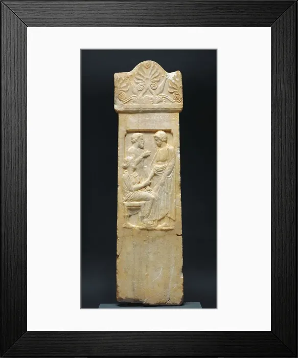 Framed Print : Grave Stele of Thrasynos, about 375 BC. Creator: Unknown Framed Print : Grave Stele of Thrasynos, about 375 BC. Creator: Unknown