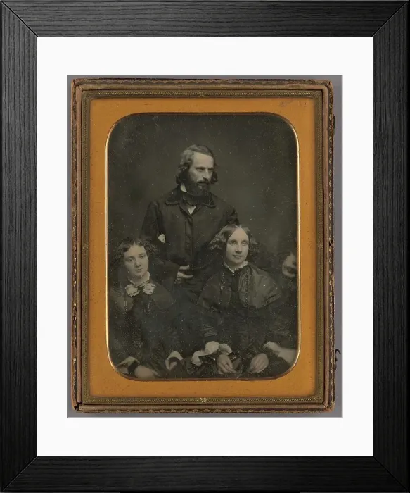 Framed Print : Group Portrait, about 1855. Creator: Unknown Framed Print : Group Portrait, about 1855. Creator: Unknown