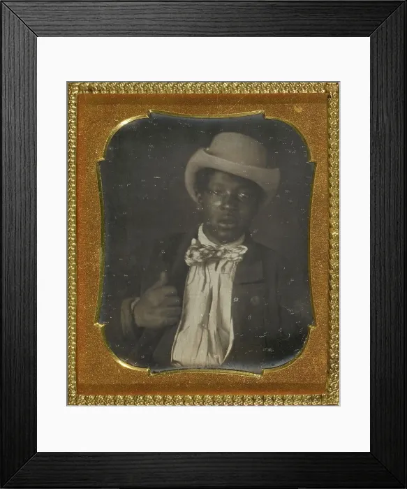 Framed Print : Portrait of a Black Man, about 1856. Creator: Unknown Framed Print : Portrait of a Black Man, about 1856. Creator: Unknown