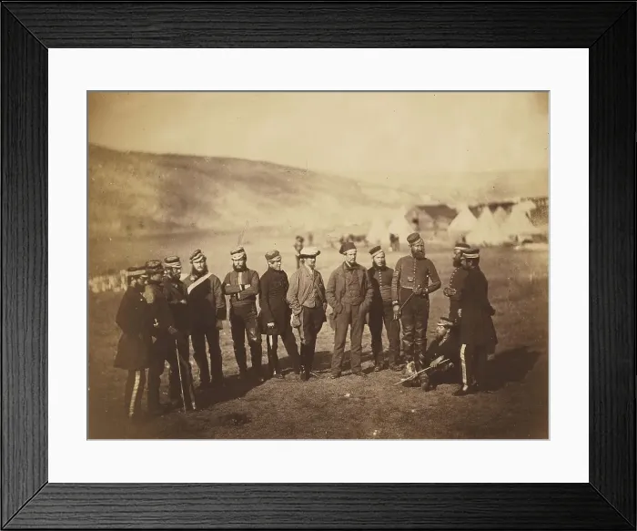 Framed Print : Major Burton and Officers of the 5th Dragoon Guards, 1855. Creator: Roger Fenton Framed Print : Major Burton and Officers of the 5th Dragoon Guards, 1855. Creator: Roger Fenton