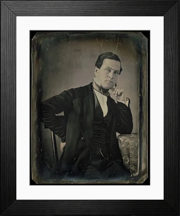 Framed Print : Portrait of a Seated Man, about 1848-1858. Creator: Unknown Framed Print : Portrait of a Seated Man, about 1848-1858. Creator: Unknown