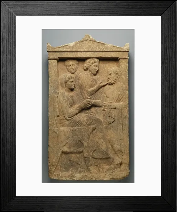 Framed Print : Grave Naiskos of Sime, about 320 BC. Creator: Unknown Framed Print : Grave Naiskos of Sime, about 320 BC. Creator: Unknown