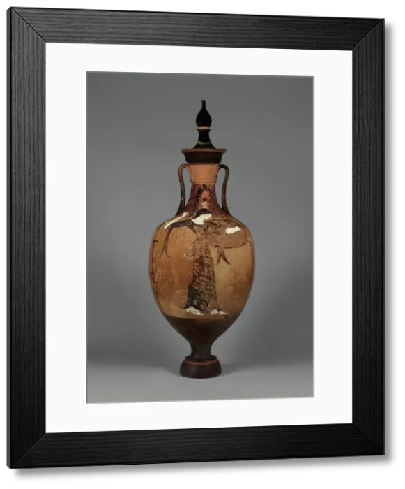 Framed Print : Panathenaic Amphora with Lid, about 320 BC. Creator: Nichomachos Group Framed Print : Panathenaic Amphora with Lid, about 320 BC. Creator: Nichomachos Group