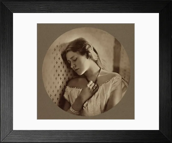 Framed Print : Ellen Terry at Age Sixteen, negative 1864; print about 1875. Creator: Julia Margaret Cameron