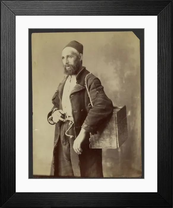 Framed Print : Portrait of man wearing fez, about 1870-1880. Creator: Unknown Framed Print : Portrait of man wearing fez, about 1870-1880. Creator: Unknown