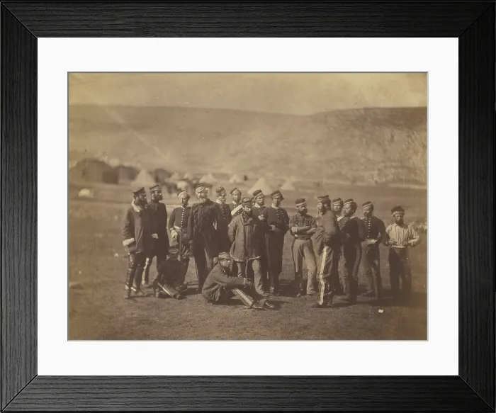 Framed Print : Col. Doherty, Officers and Men. 13th Light Dragoons. 1855. Creator: Roger Fenton Framed Print : Col. Doherty, Officers and Men. 13th Light Dragoons. 1855. Creator: Roger Fenton