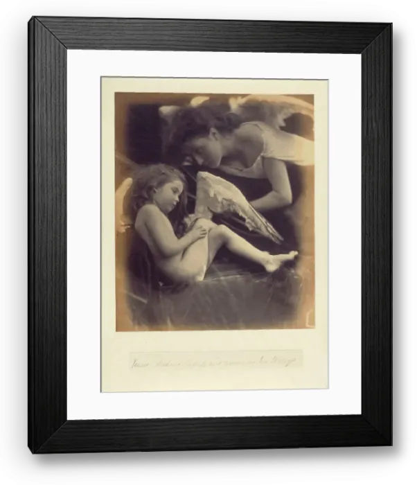 Framed Print : Venus Chiding Cupid and Removing His Wings, 1872. Creator: Julia Margaret Cameron