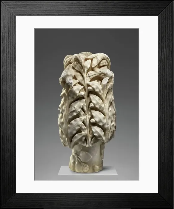 Framed Print : Fragment of Shaft with Laurel Branches and Birds, late 1st-early 2nd century A.D. Creator: Unknown Framed Print : Fragment of Shaft with Laurel Branches and Birds, late 1st-early 2nd century A.D. Creator: Unknown