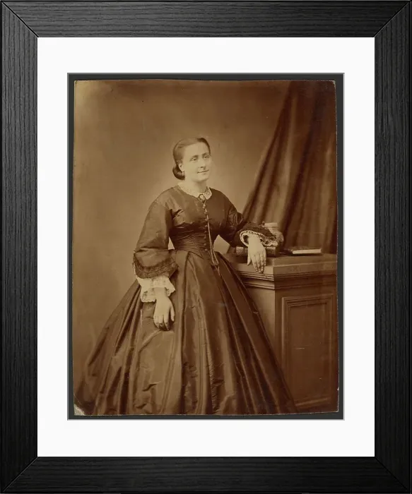 Framed Print : Portrait of a woman, about 1860-1869. Creator: Unknown Framed Print : Portrait of a woman, about 1860-1869. Creator: Unknown