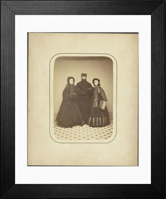 Framed Print : Les Voyageurs, 1866. Creator: Unknown Framed Print : Les Voyageurs, 1866. Creator: Unknown