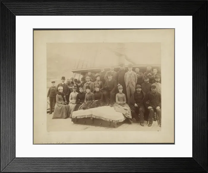 Framed Print : Group portrait on deck of S.S. Capella, about 1882-1889. Creator: Unknown Framed Print : Group portrait on deck of S.S. Capella, about 1882-1889. Creator: Unknown