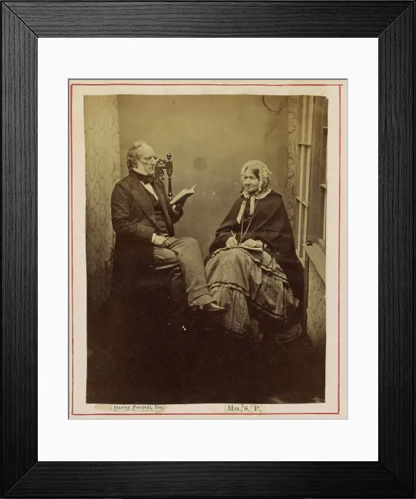 Framed Print : Stanley Percival, Esquire and wife, about 1860-1875. Creator: Unknown Framed Print : Stanley Percival, Esquire and wife, about 1860-1875. Creator: Unknown