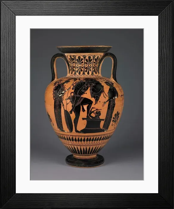 Framed Print : Attic Black-Figure Amphora, about 510 BC. Creator: Leagros Group Framed Print : Attic Black-Figure Amphora, about 510 BC. Creator: Leagros Group