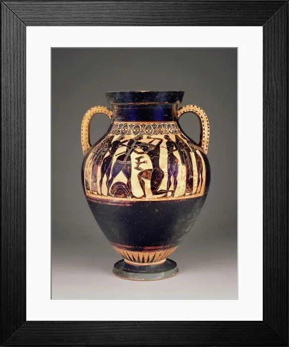 Framed Print : Attic Black-Figure Amphora, 550-540 BC. Creator: Lydos Framed Print : Attic Black-Figure Amphora, 550-540 BC. Creator: Lydos
